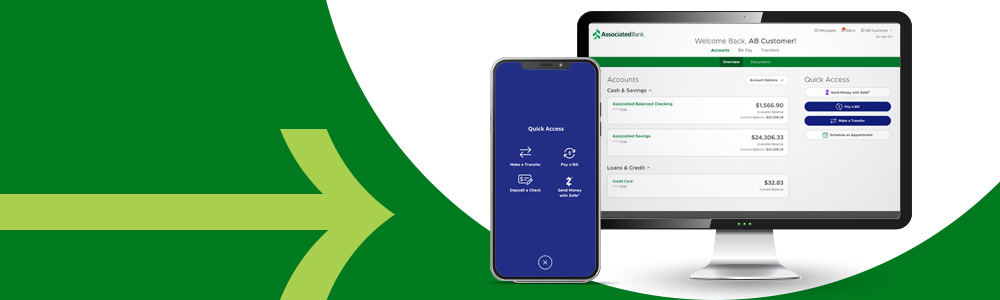 Associated Bank Digital on Desktop and Mobile